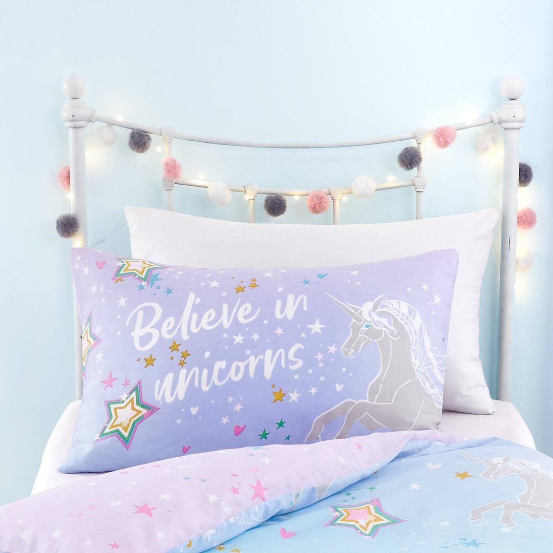 Duvet Cover Set Ombre Unicorn in Lilac