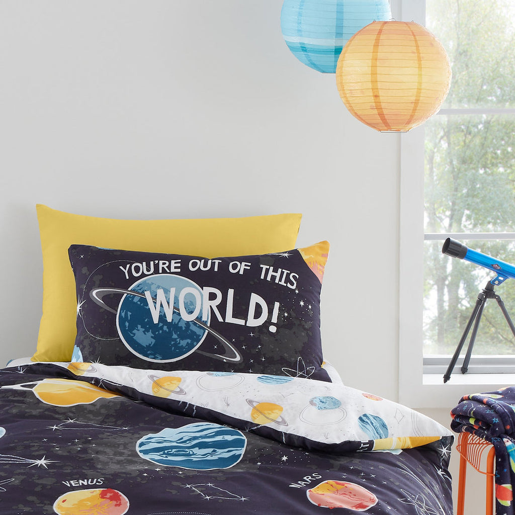 Duvet Cover Set Outer Space in Black