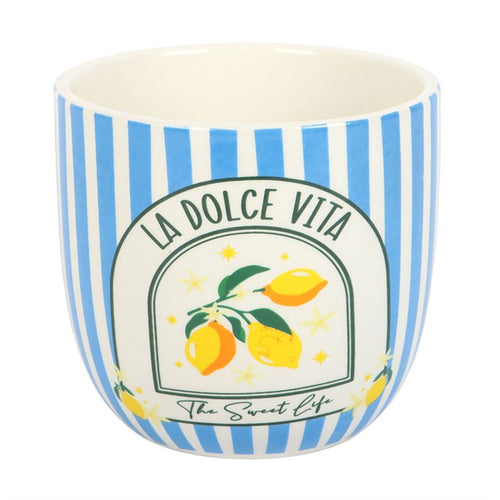 Blue Striped La Dolce Vita Plant Pot
