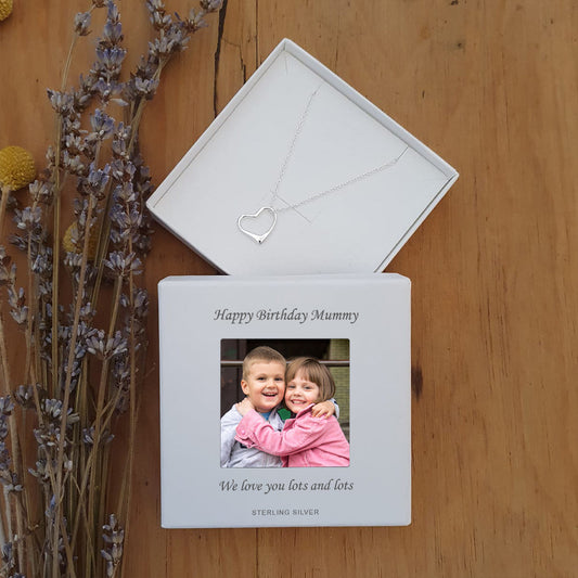 Personalised Photo Upload Heart Pendant - Sterling Silver