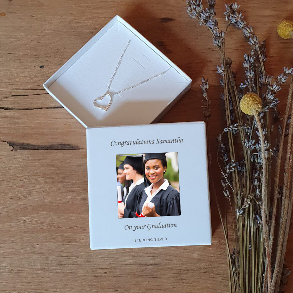 Personalised Photo Upload Heart Pendant - Sterling Silver