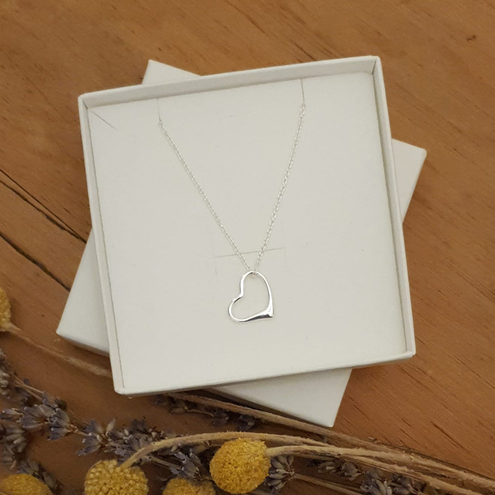 Best . . . Ever Heart Pendant - Sterling Silver - Personalised Box