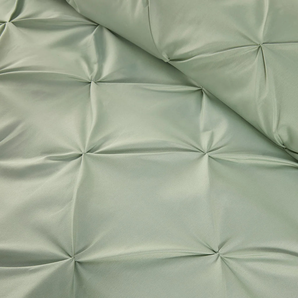 Lara Duvet Cover Set in Steel/Sage