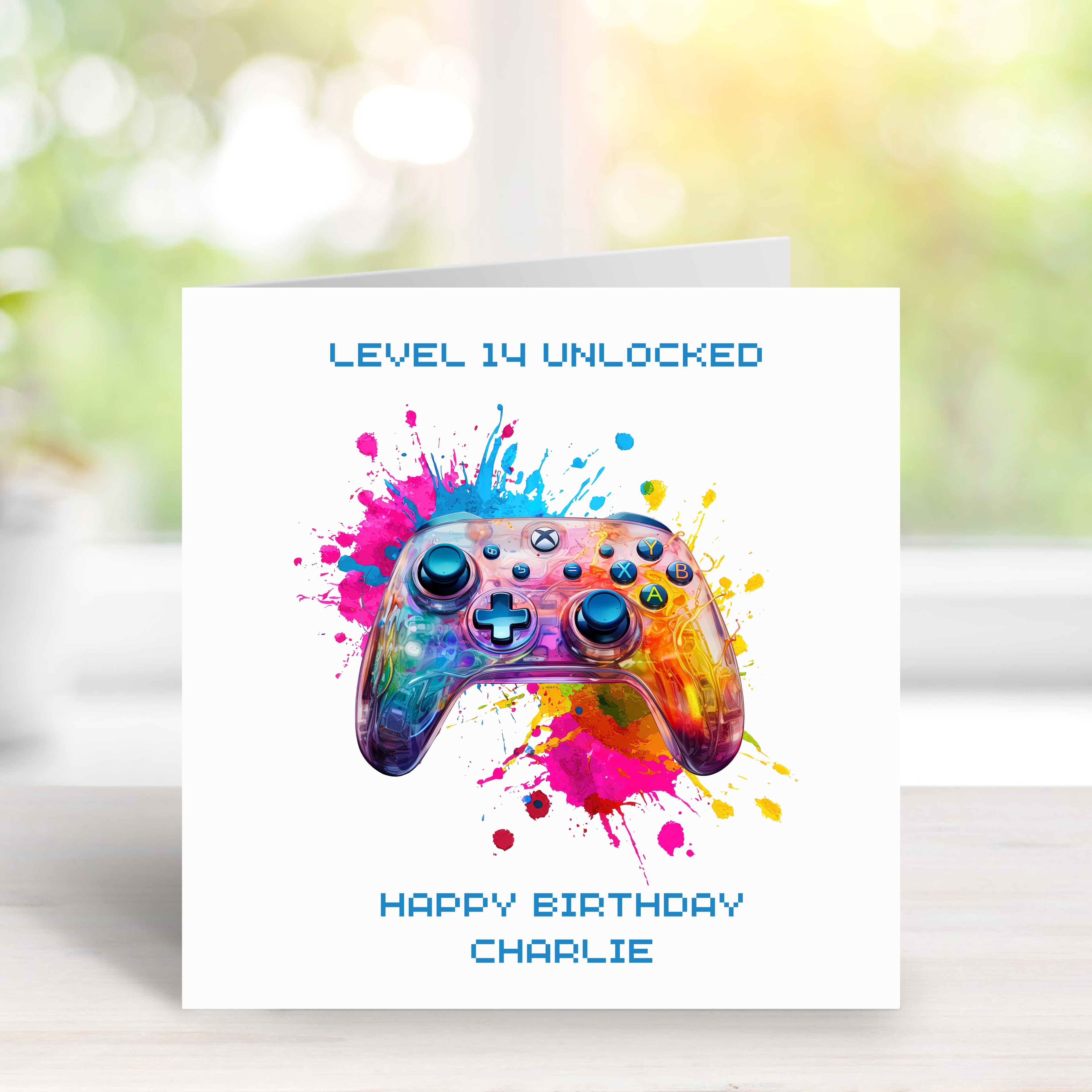 Personalised Gamer Level Unlocked Card - FREE Postage