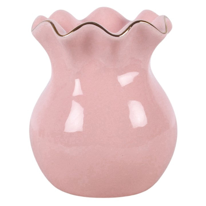 Pink Fluted Oil Burner and Wax Warmer