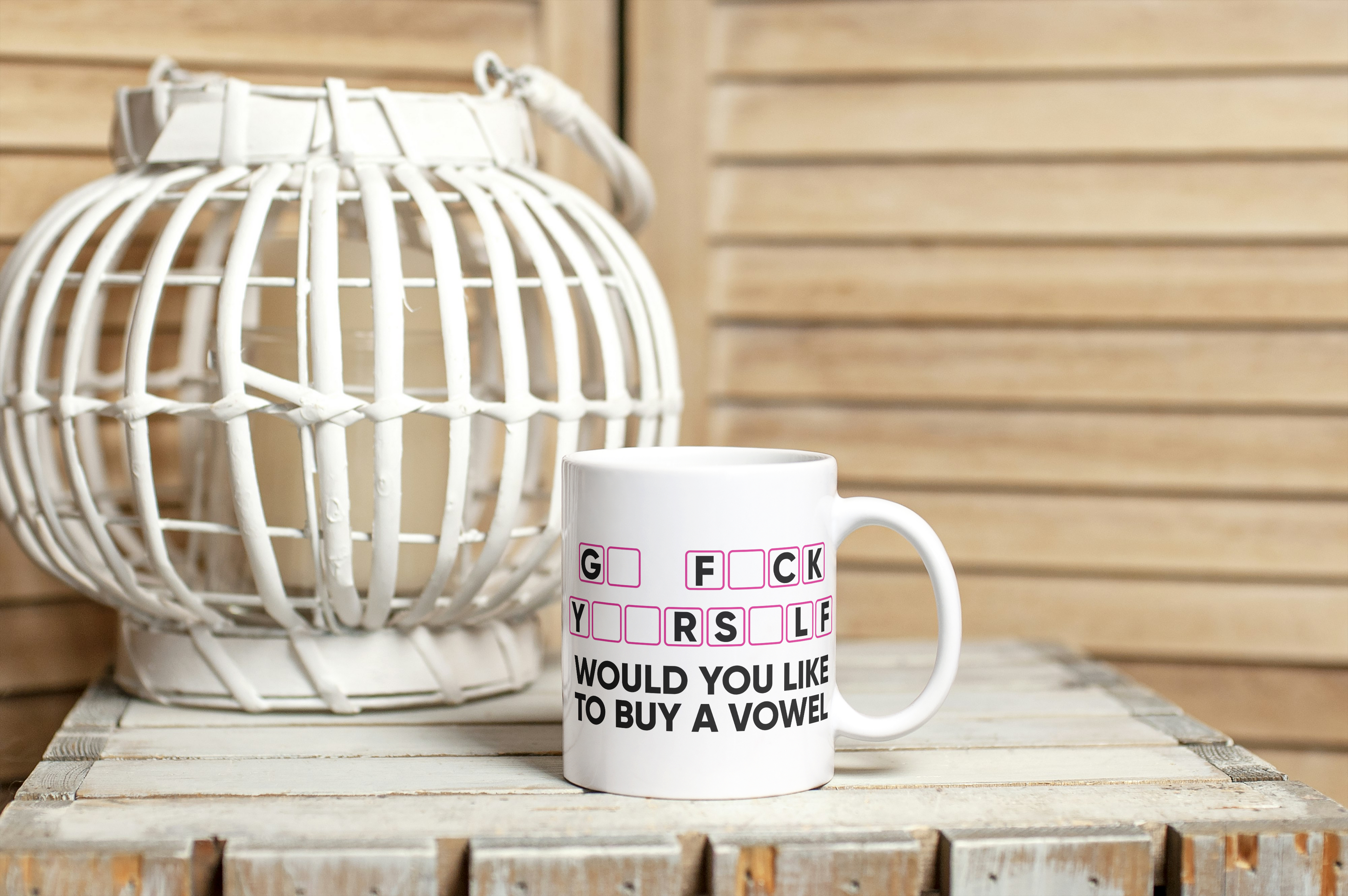 “Would You Like to Buy a Vowel?” Mug