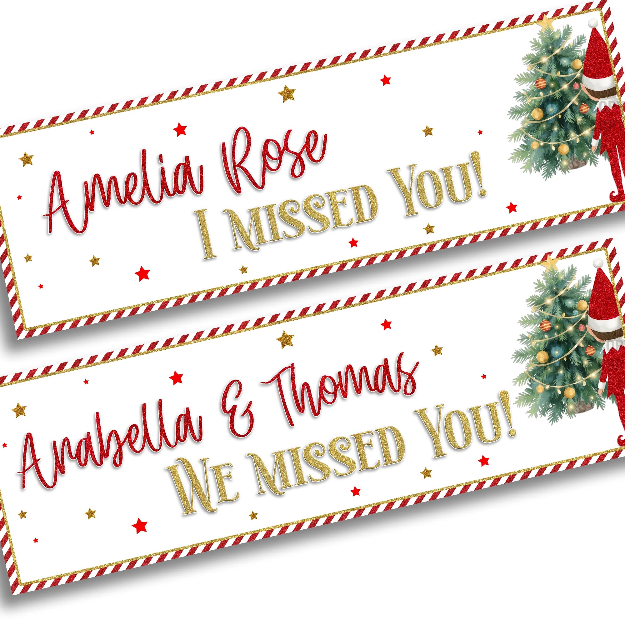 Elf Return Banner - Personalised