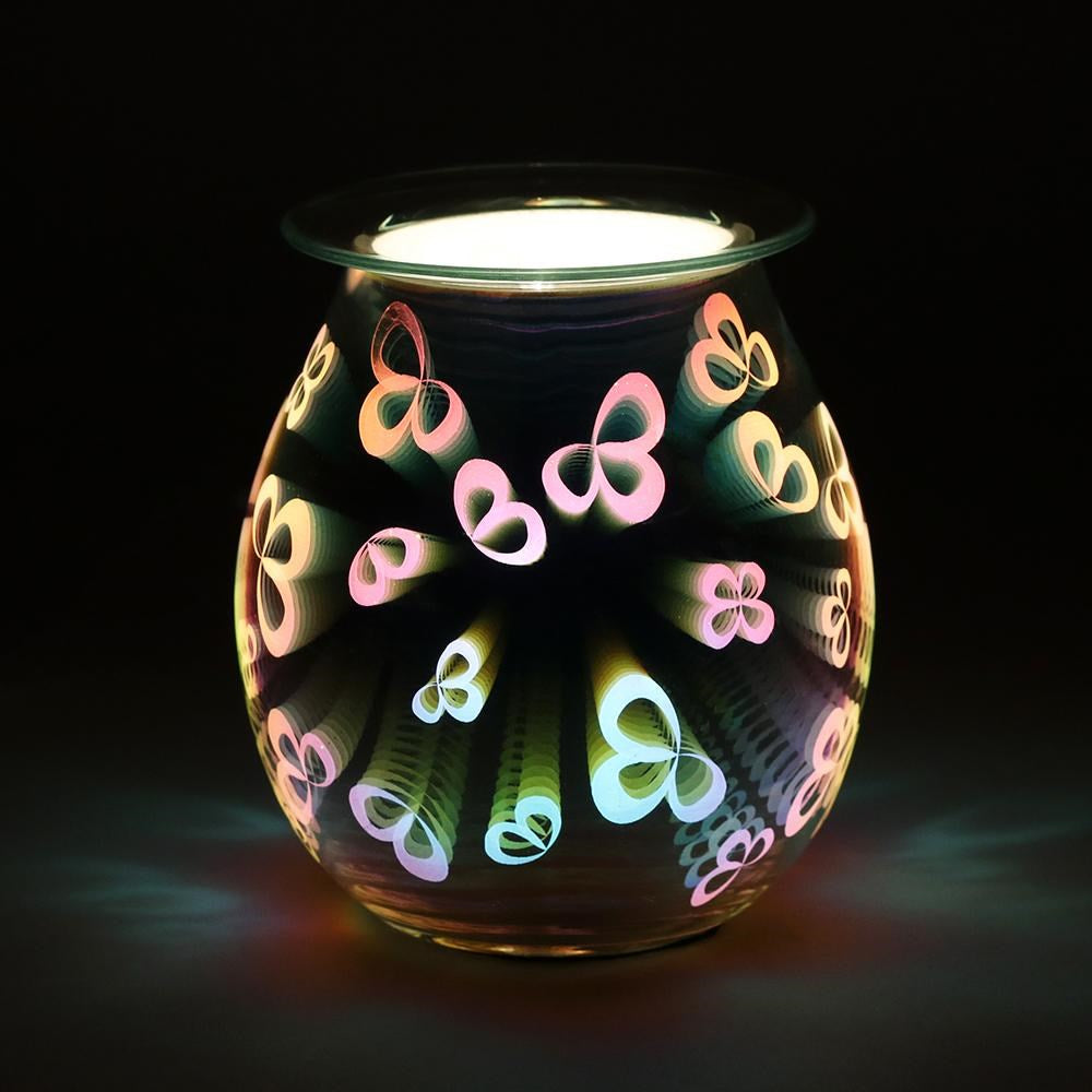 SALE - 3D Flower Petal Light Up Electric Oil Burner