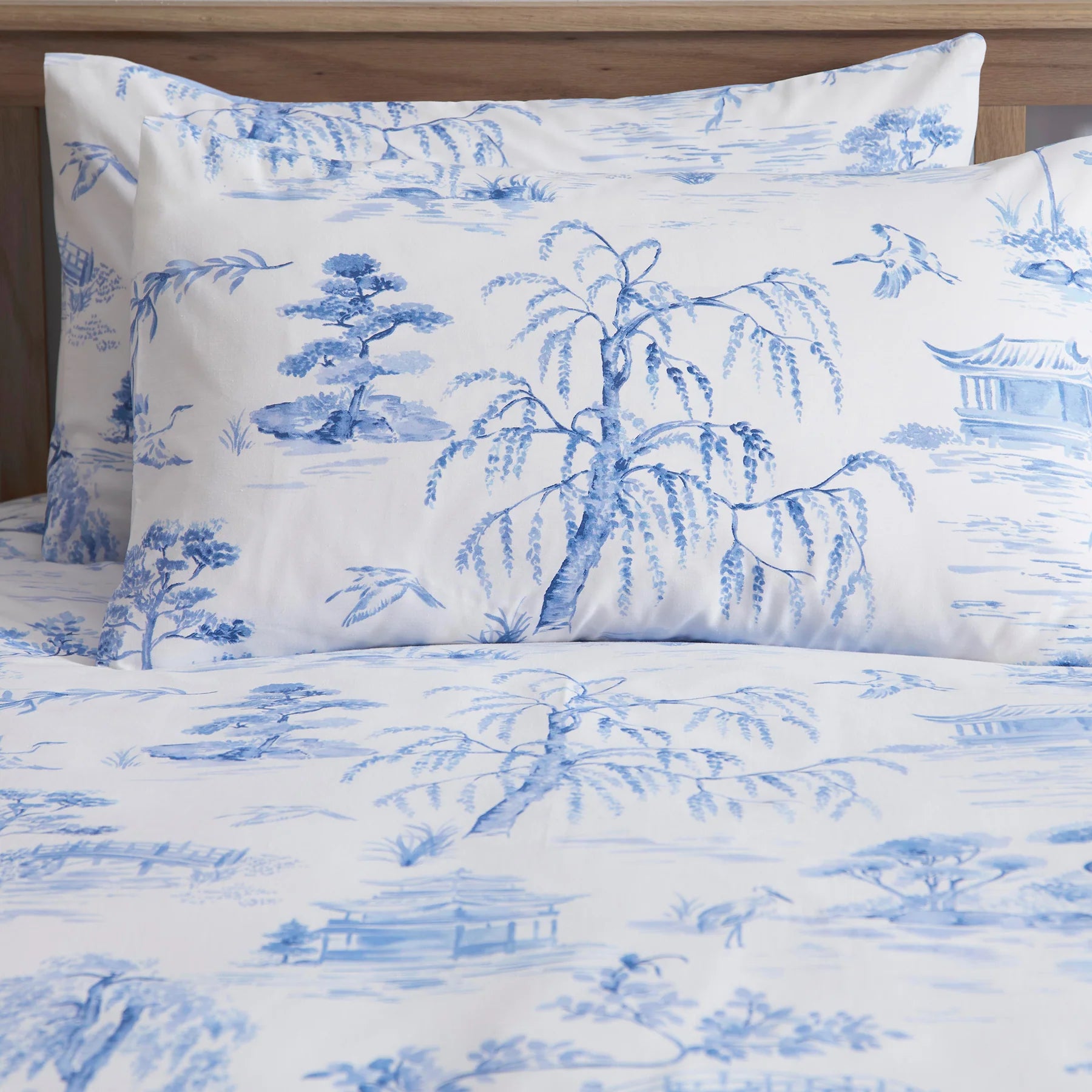 Oriental Garden Bedding Set Grey Or Blue