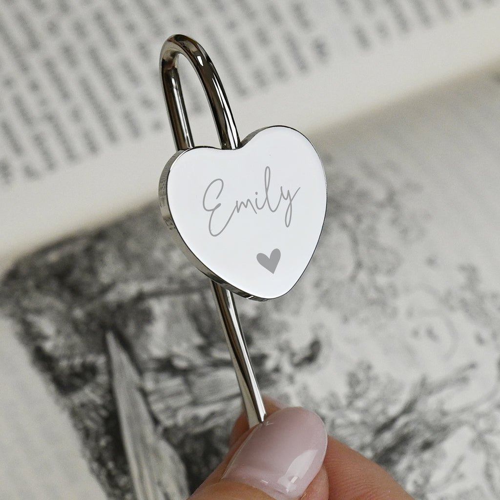 Personalised Engraved Heart Bookmark