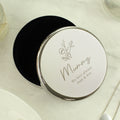 Personalised Floral Round Trinket Box