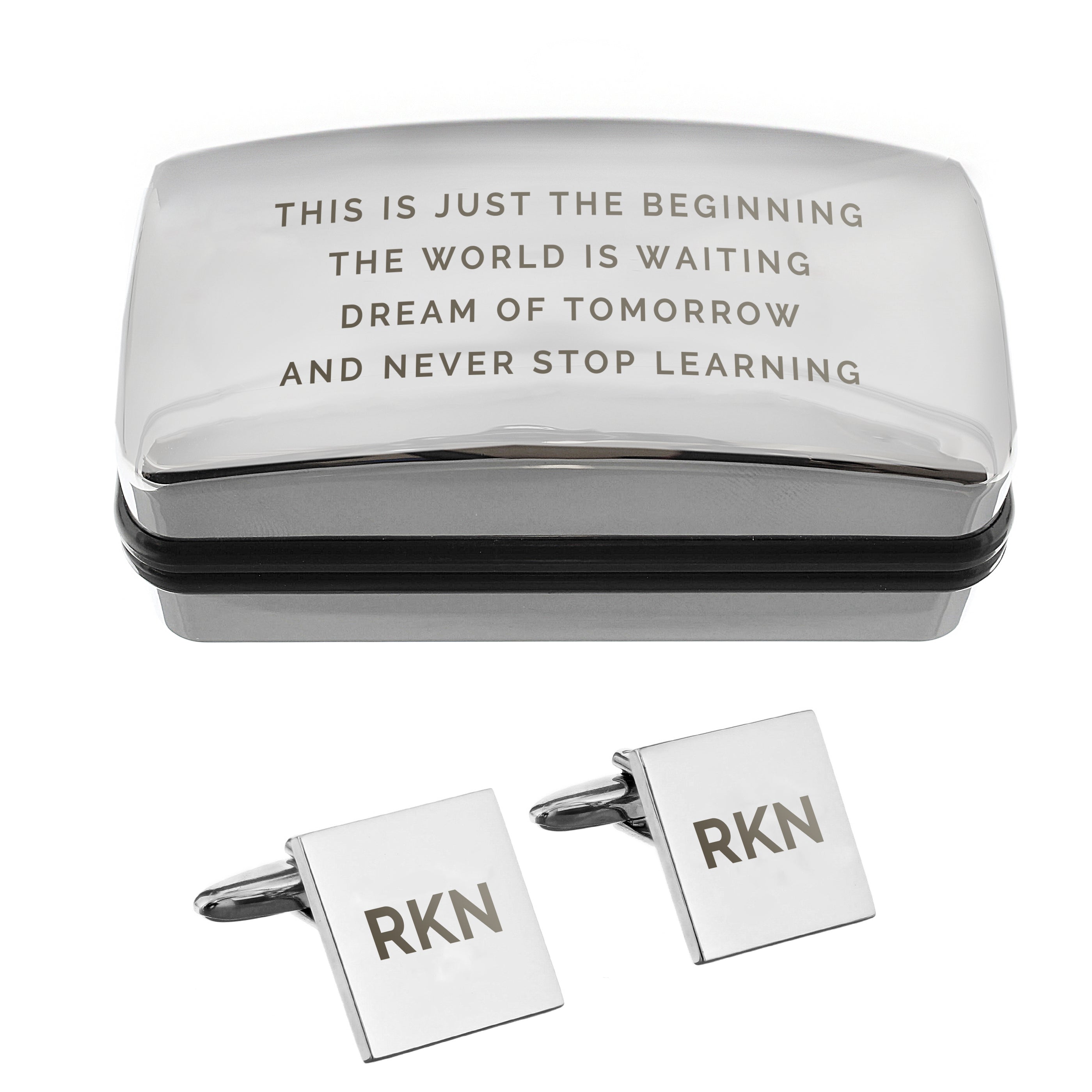 Personalised Initial Cufflinks & Engraved Box