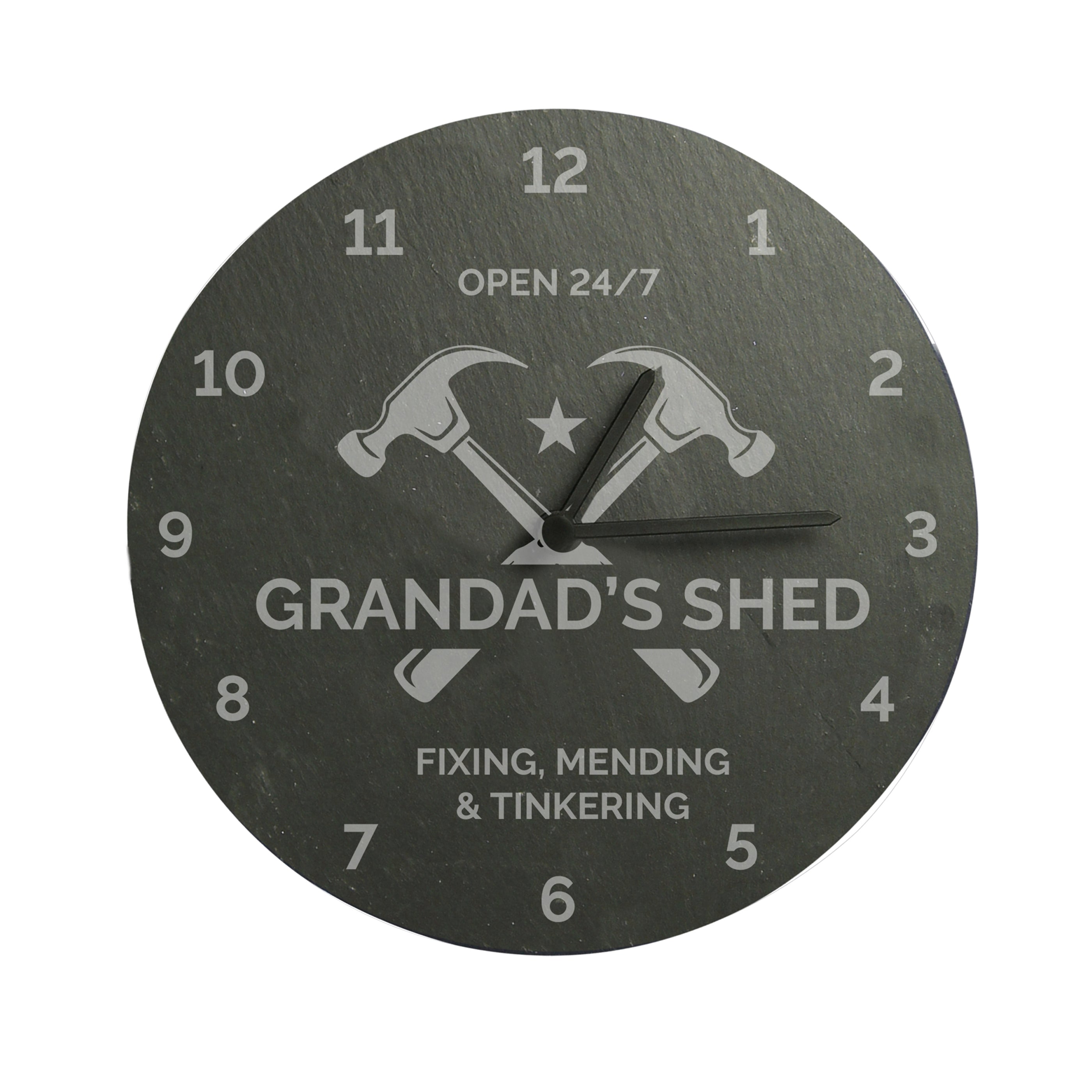 Personalised Tools Slate Clock