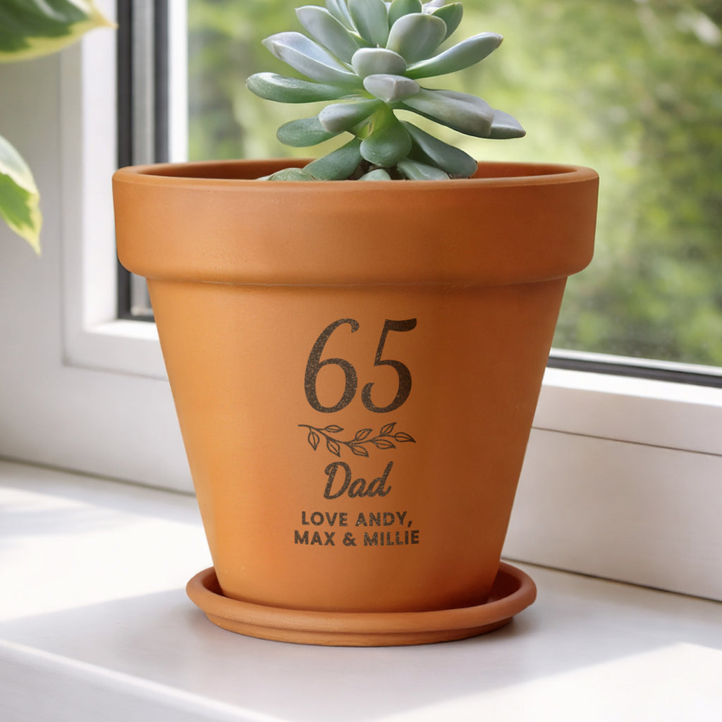 Personalised Big Age Terracotta Plant Pot