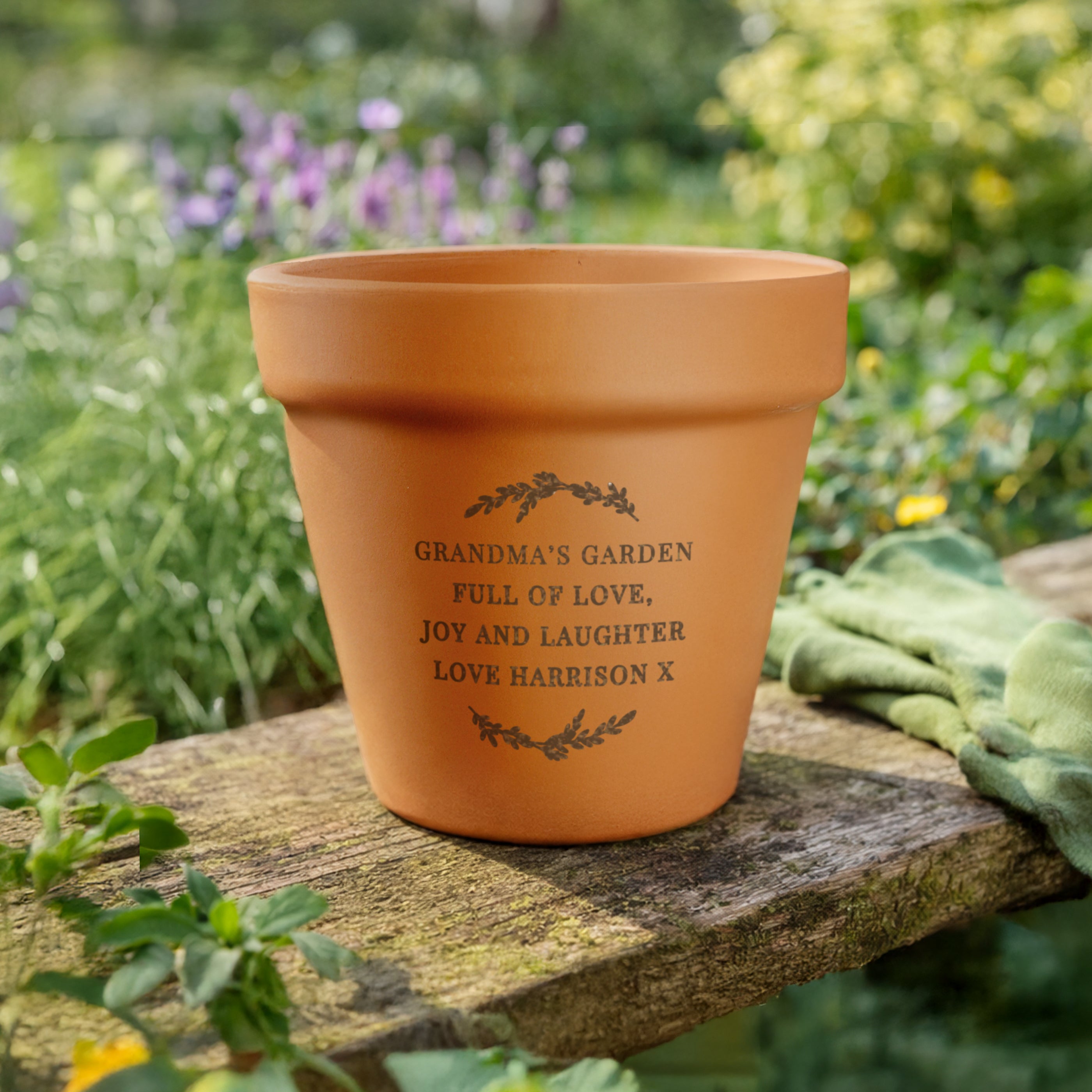 Personalised Free Text Terracotta Plant Pot