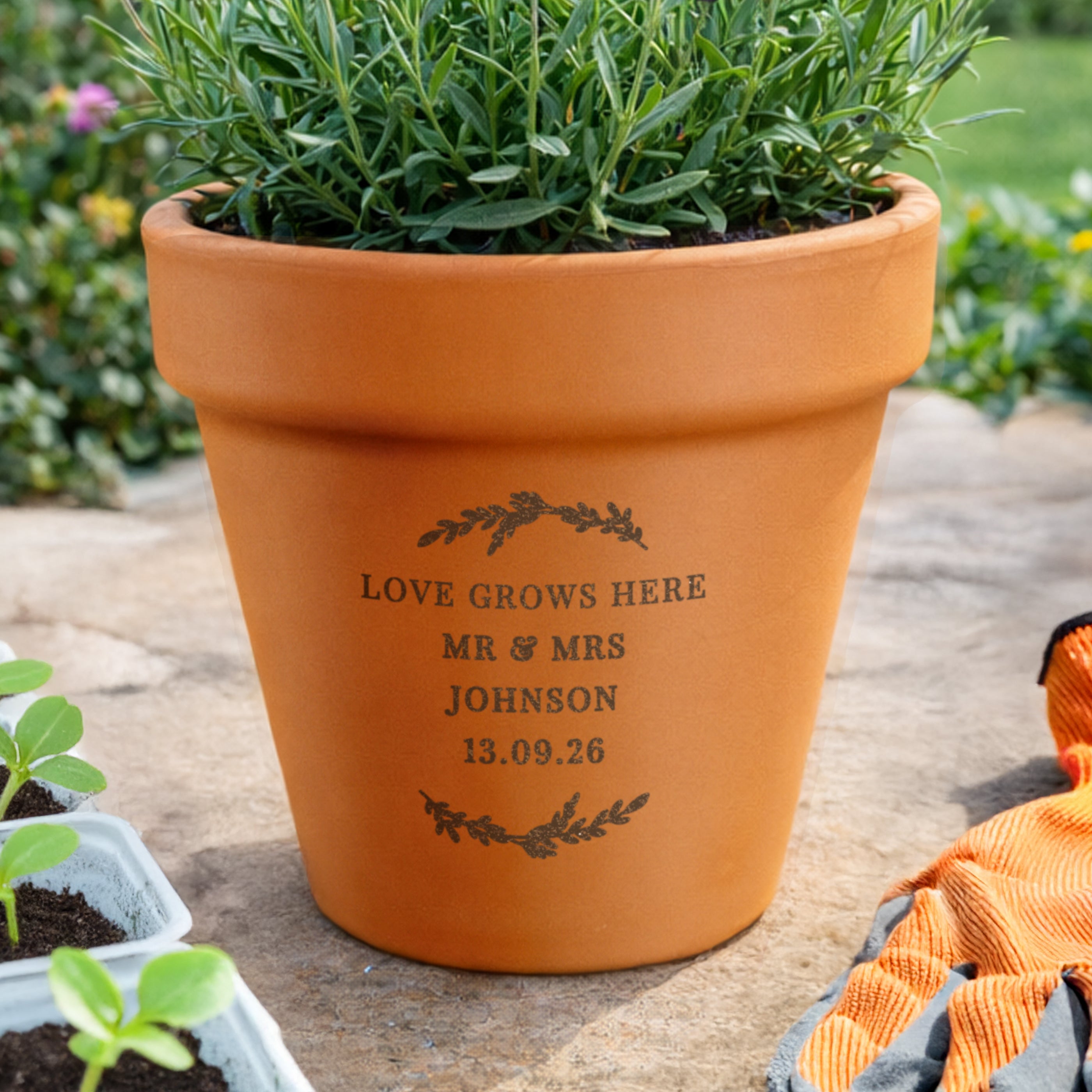 Personalised Free Text Terracotta Plant Pot