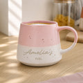 Personalised Message Pink Speckled Ceramic Mug