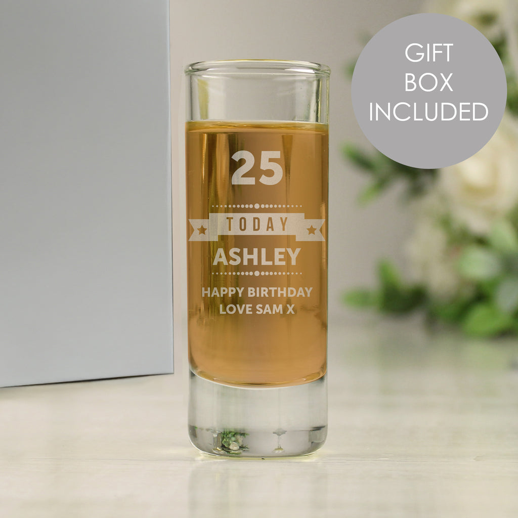 Personalised Birthday Star Shot Glass