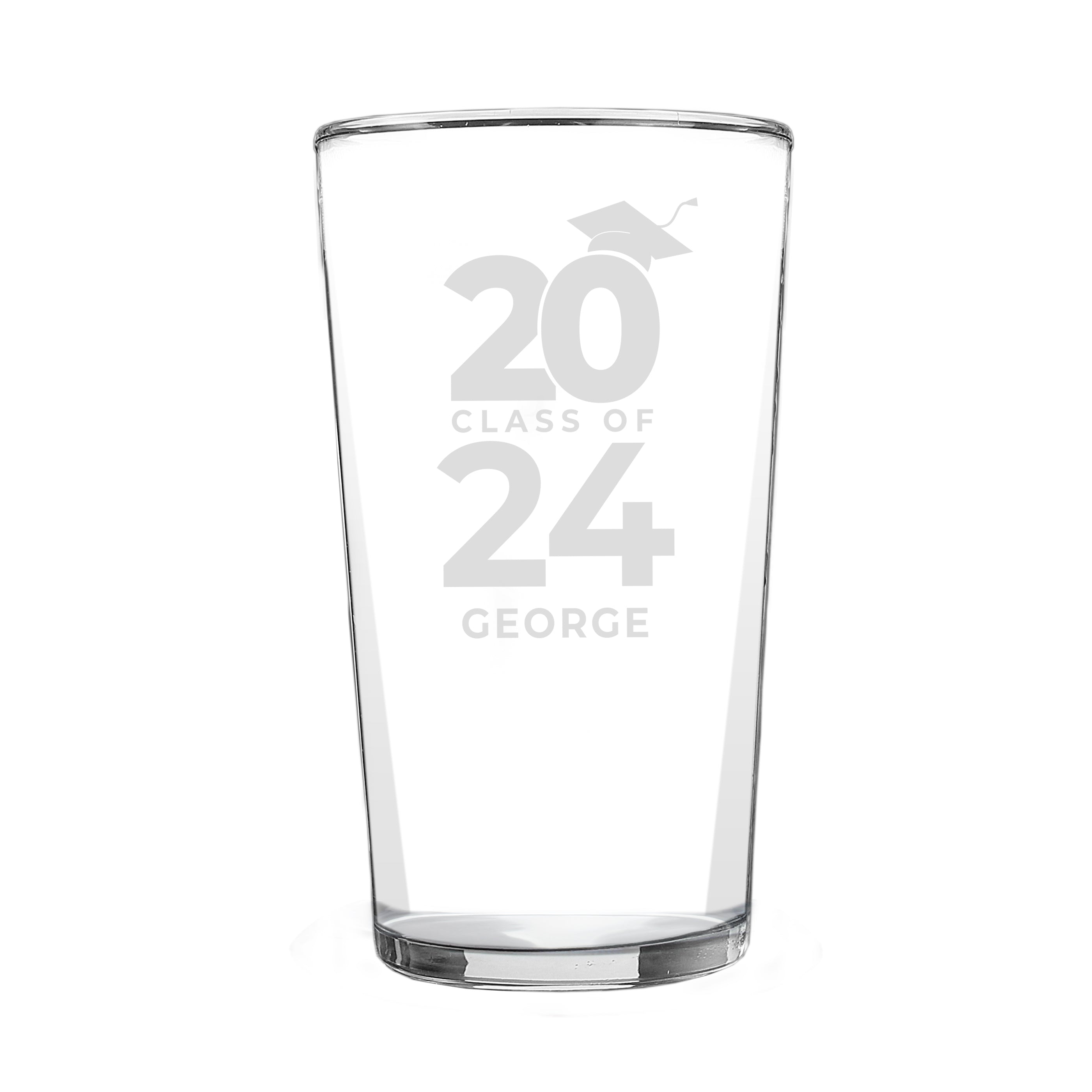 Personalised Class of Graduation Pint Glass