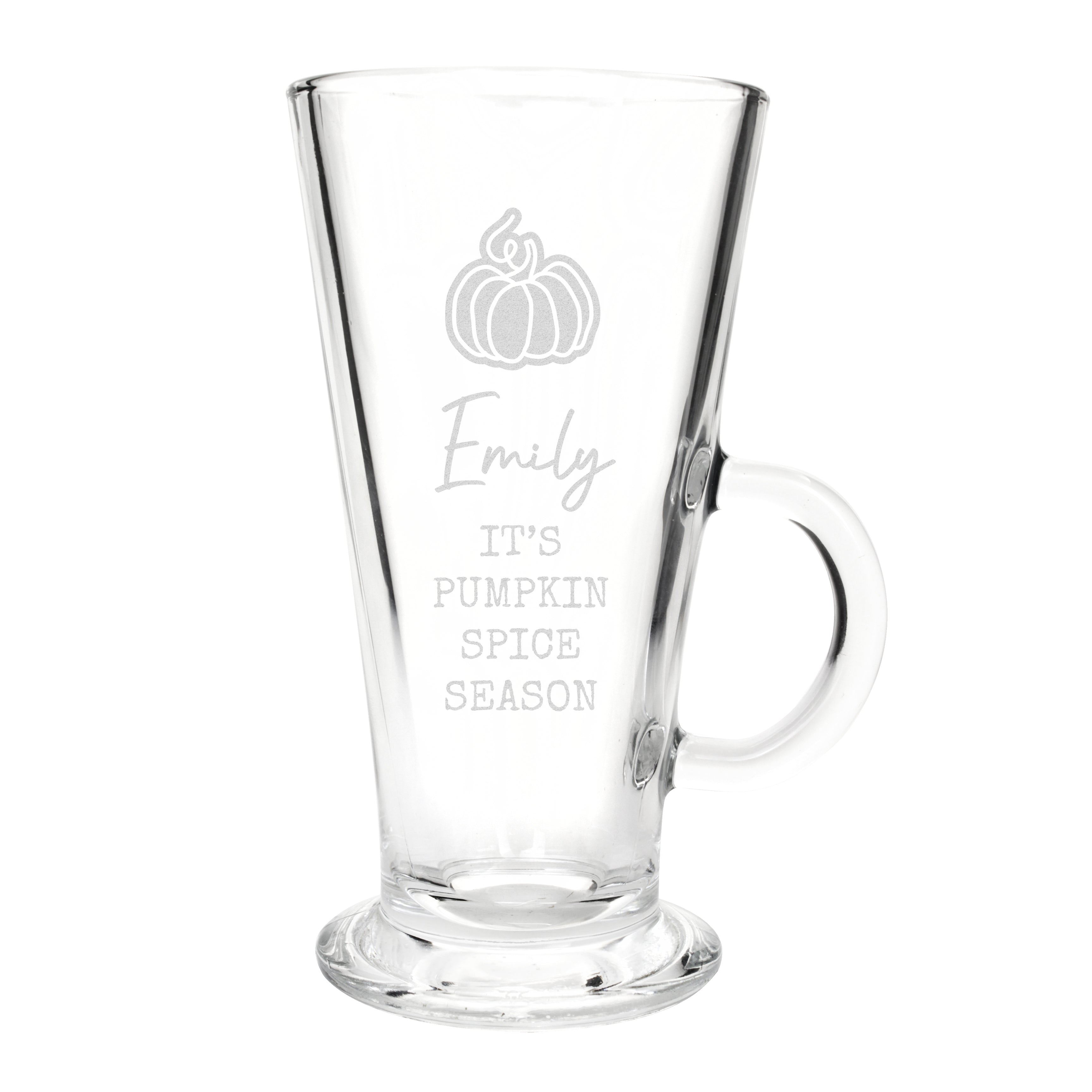 Personalised Pumpkin Latte Glass