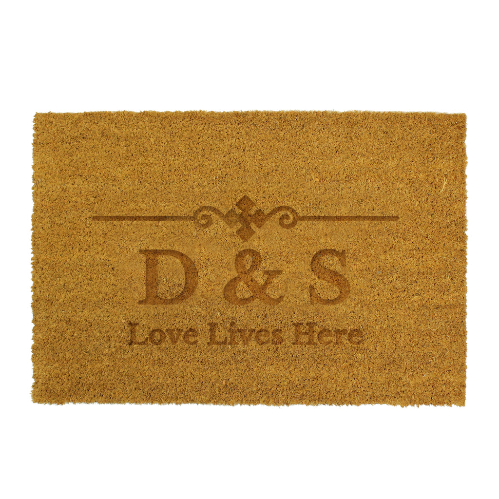 Personalised Ornate Rectangle Indoor Doormat
