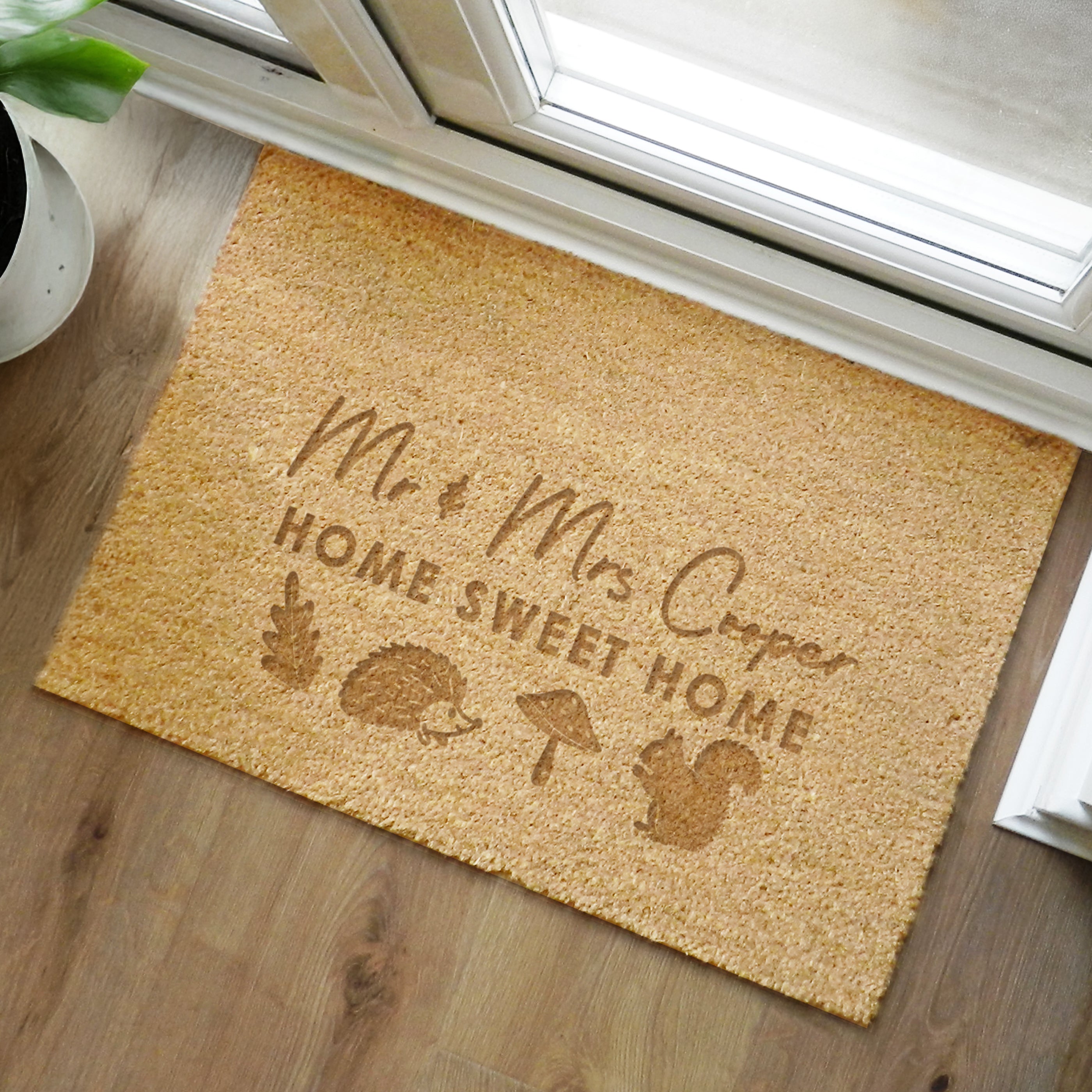 Personalised Pumpkin Rectangle Doormat