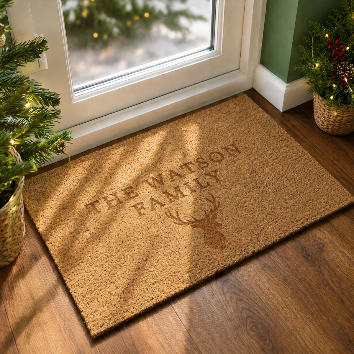 Personalised Stag Rectangle Indoor Doormat