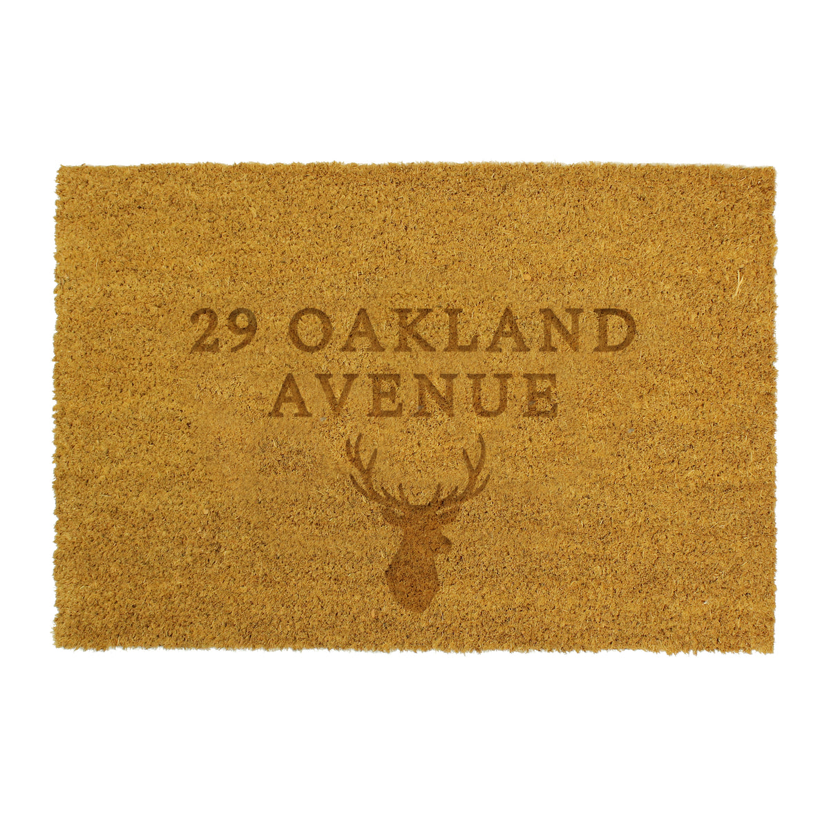 Personalised Stag Rectangle Indoor Doormat