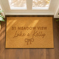 Personalised Bow Rectangle Indoor Doormat