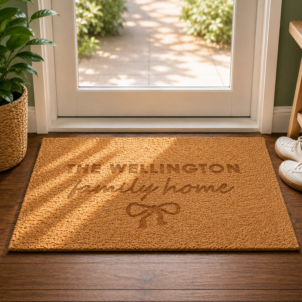 Personalised Bow Rectangle Indoor Doormat