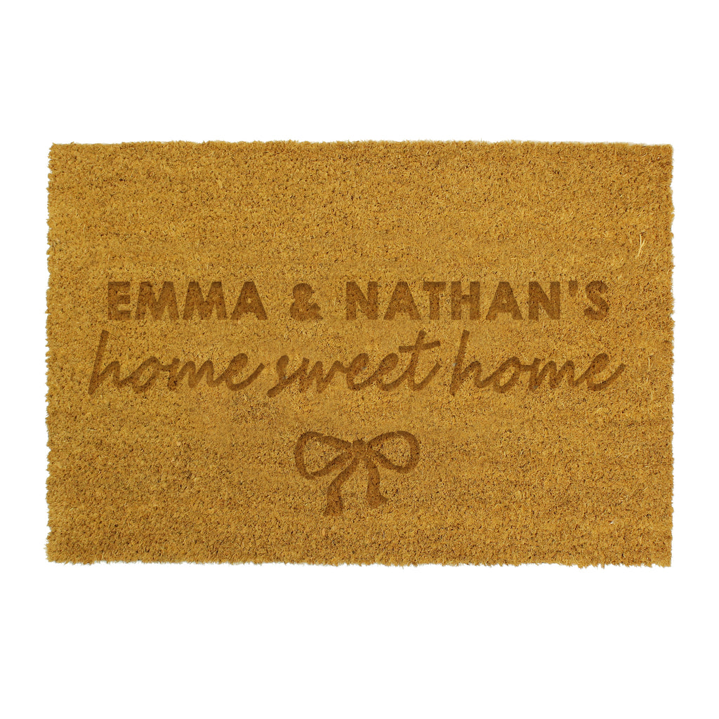 Personalised Bow Rectangle Indoor Doormat