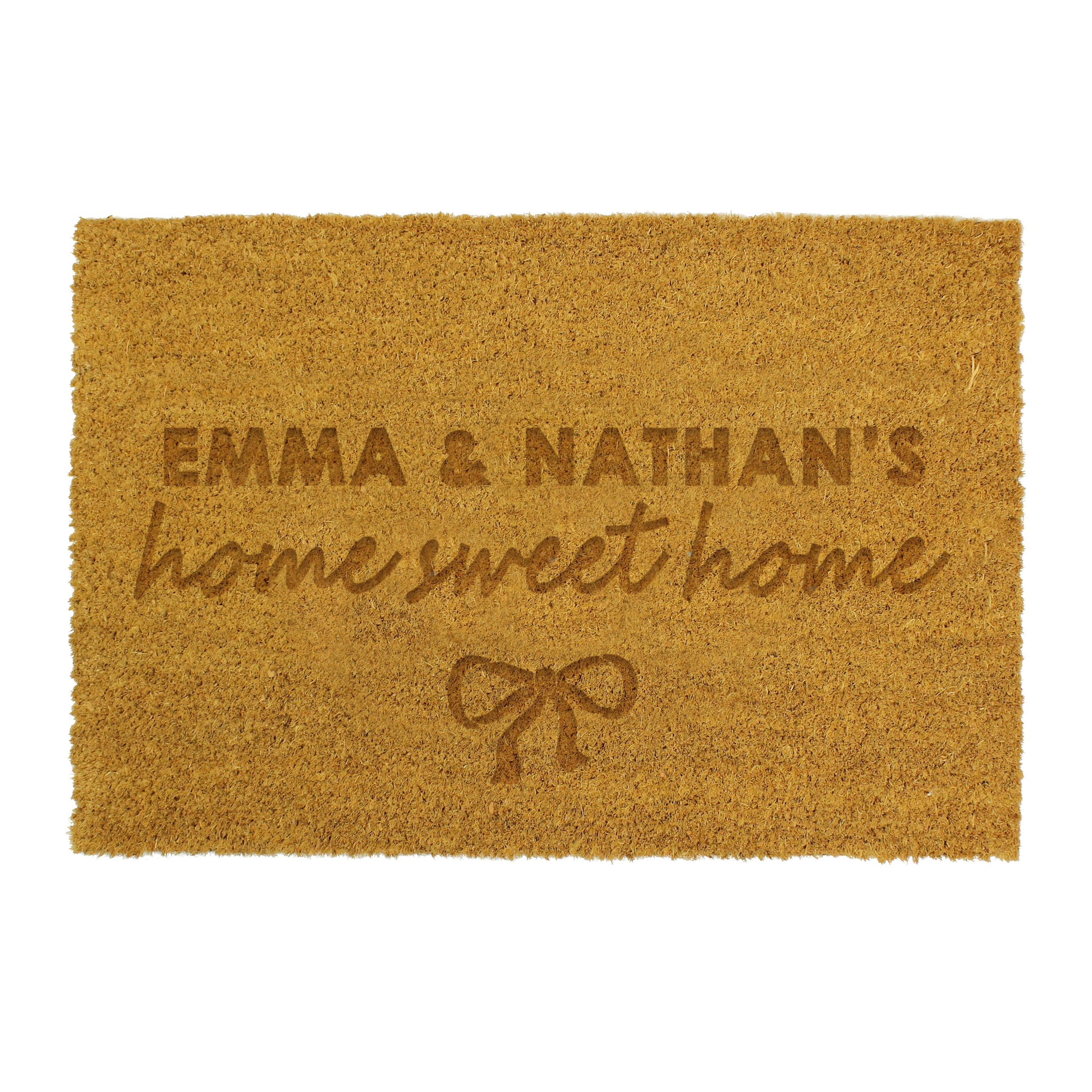 Personalised Bow Rectangle Indoor Doormat