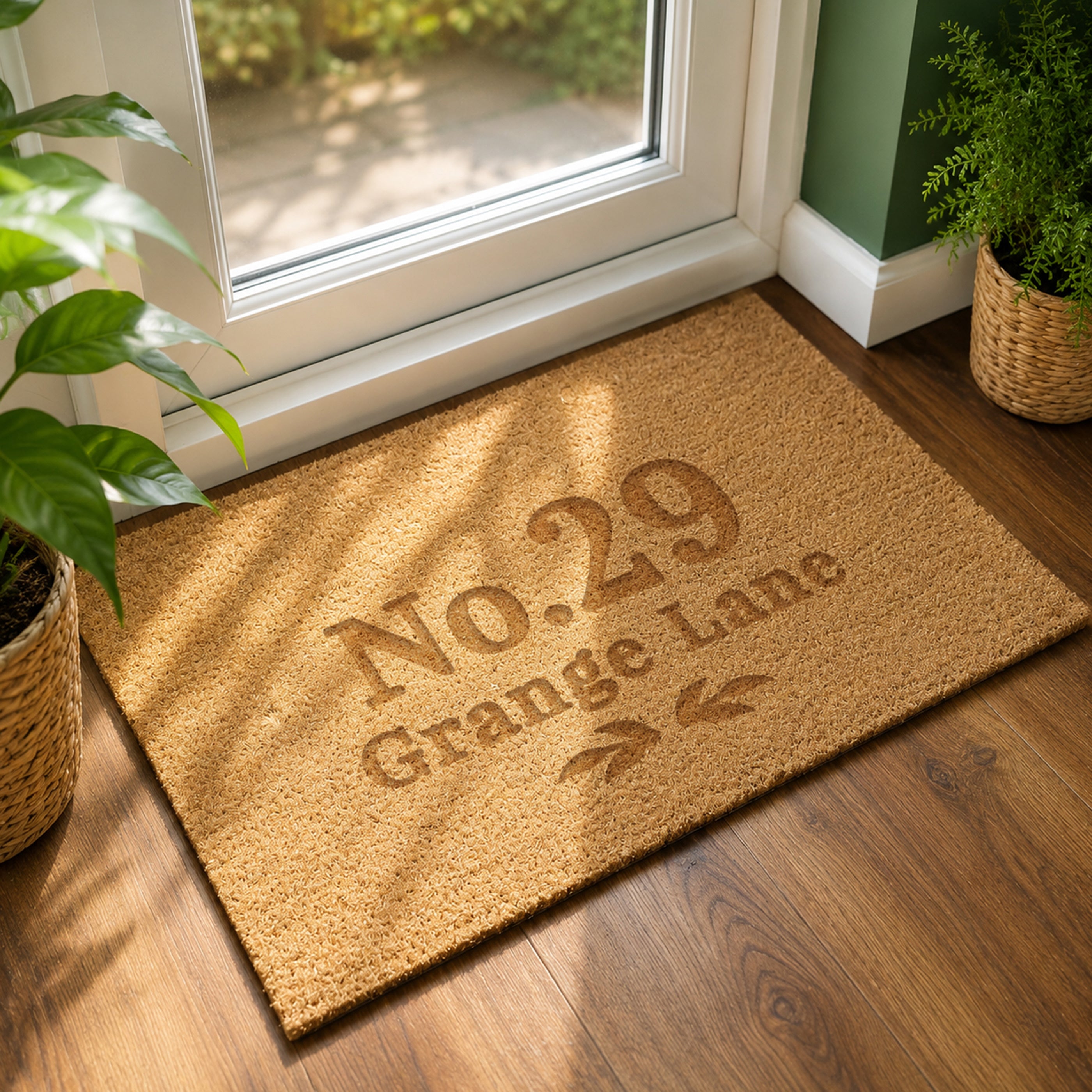 Personalised Ornate Rectangle Indoor Doormat