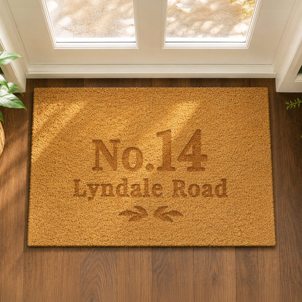 Personalised Ornate Rectangle Indoor Doormat