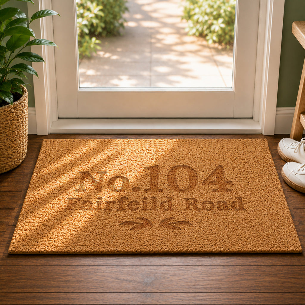 Personalised Ornate Rectangle Indoor Doormat
