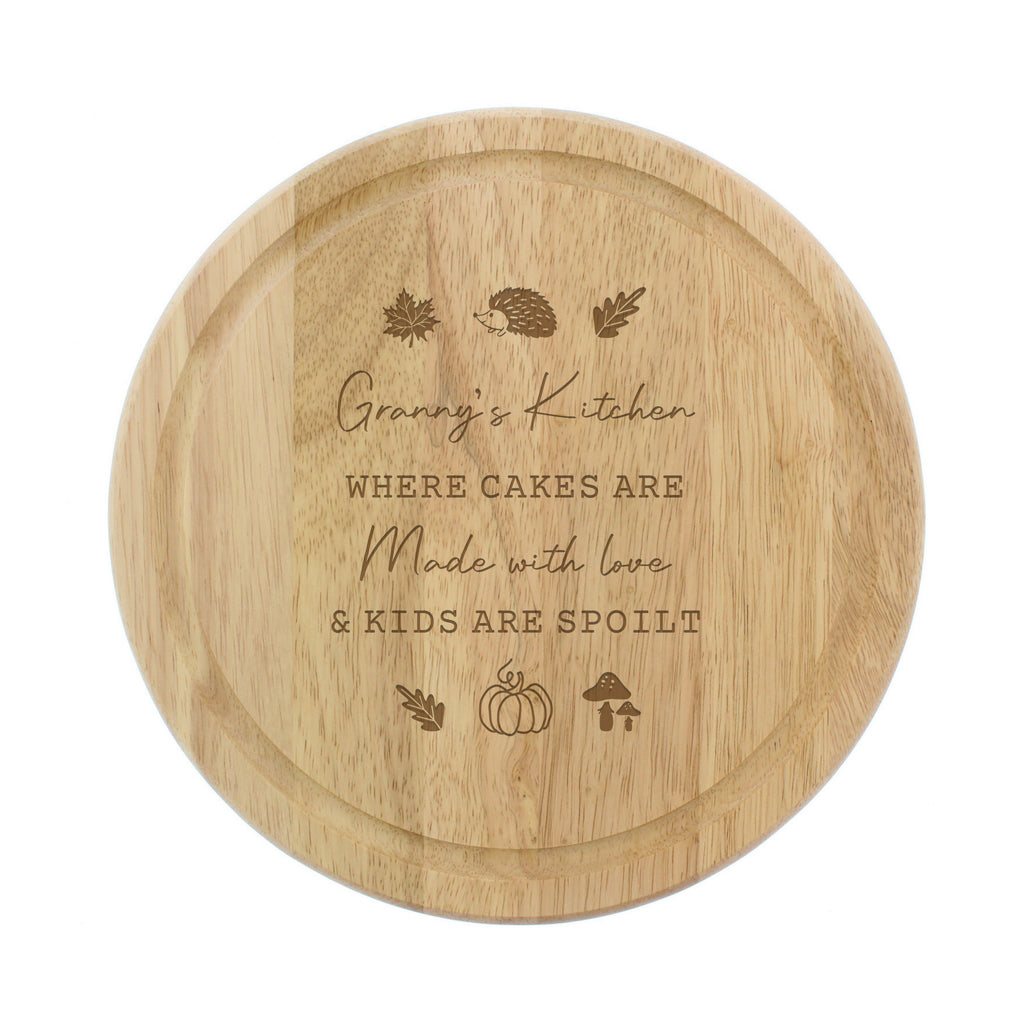 Personalised Autumn Wooden Chopping Board