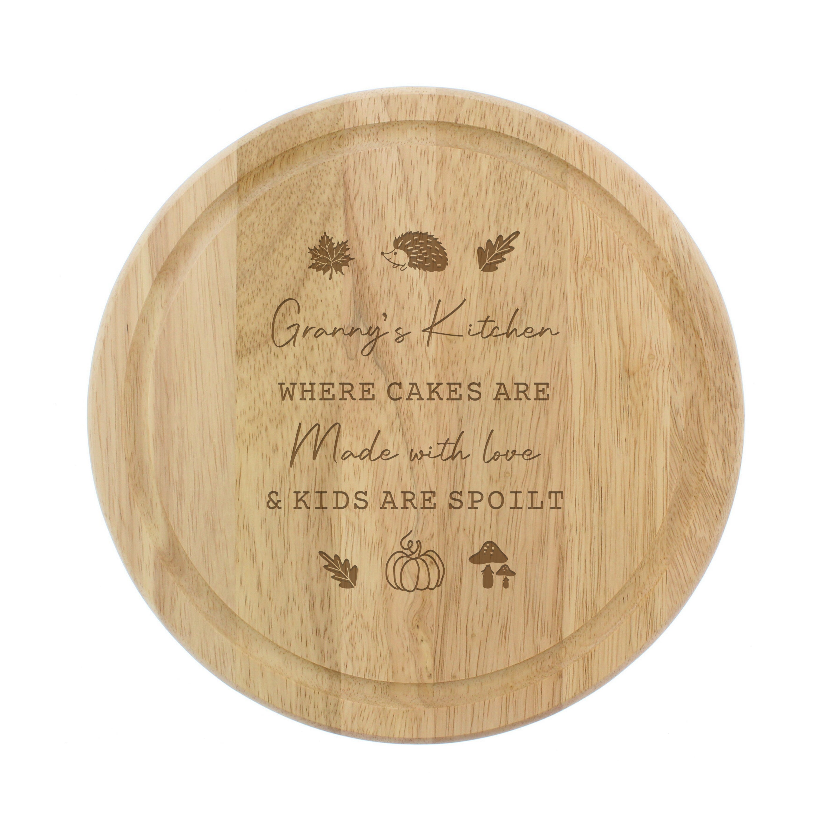 Personalised Autumn Wooden Chopping Board