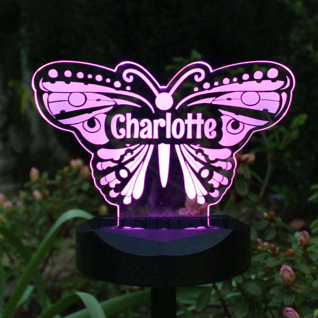 Personalised Butterfly Solar Light
