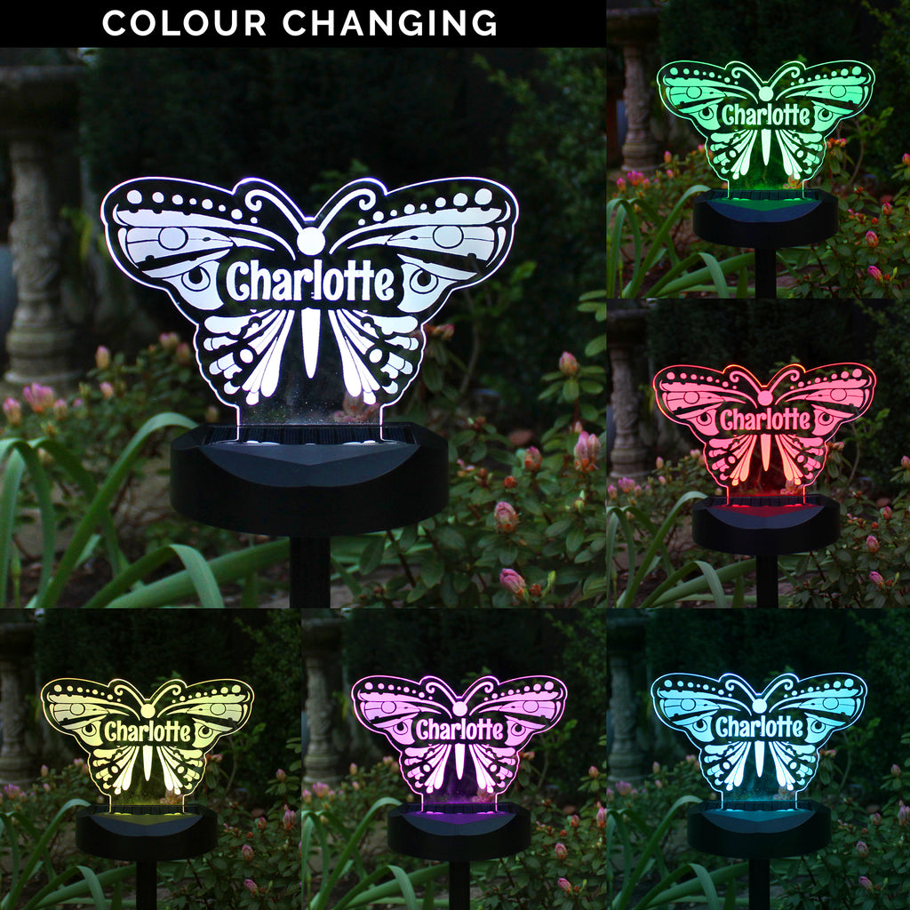 Personalised Butterfly Solar Light