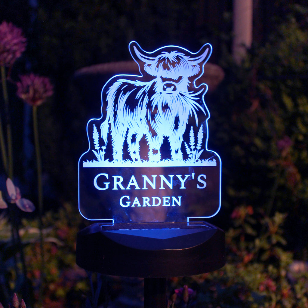 Personalised Highland Garden Solar Light