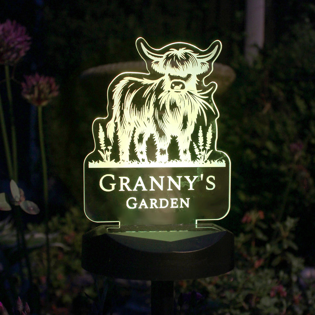 Personalised Highland Garden Solar Light