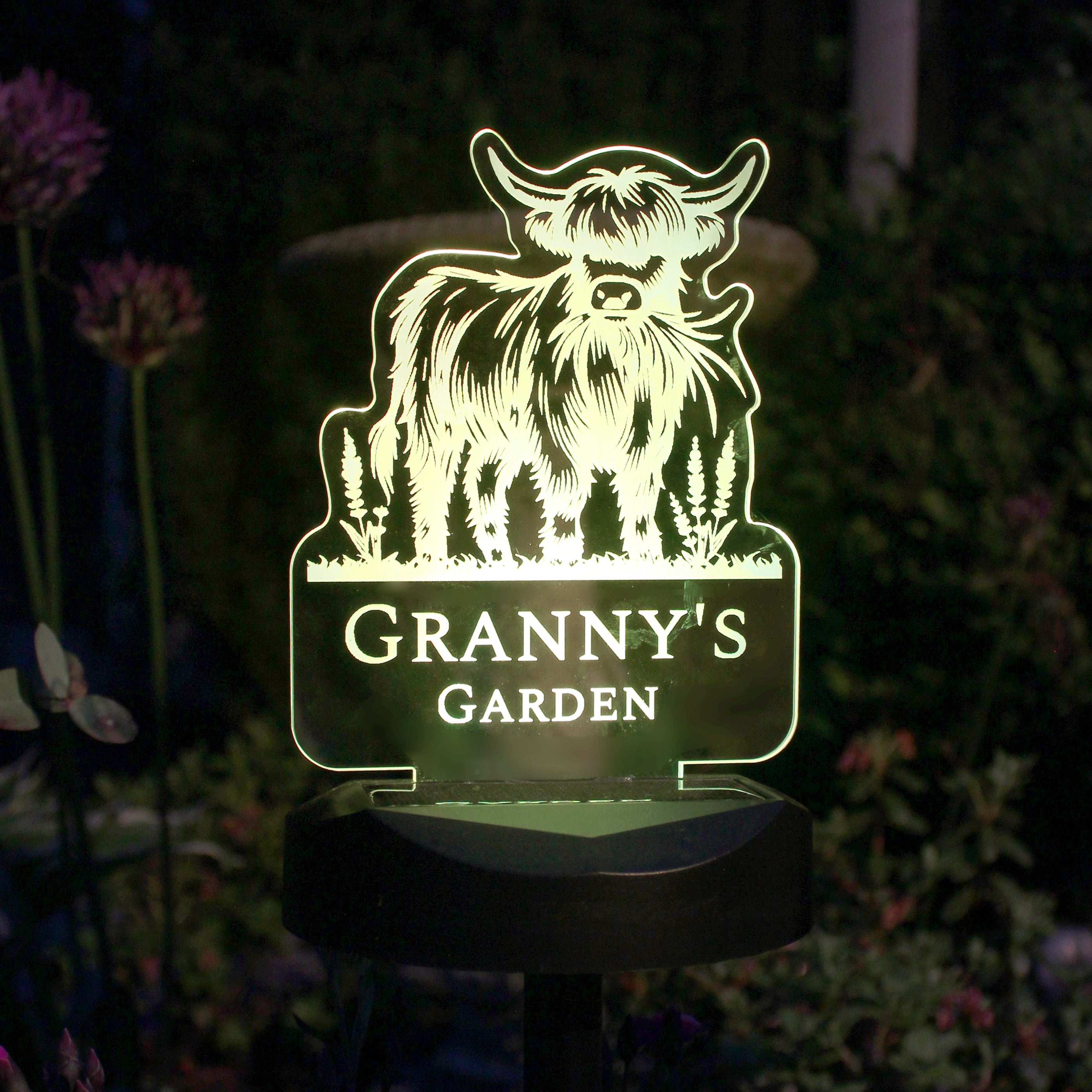 Personalised Highland Garden Solar Light