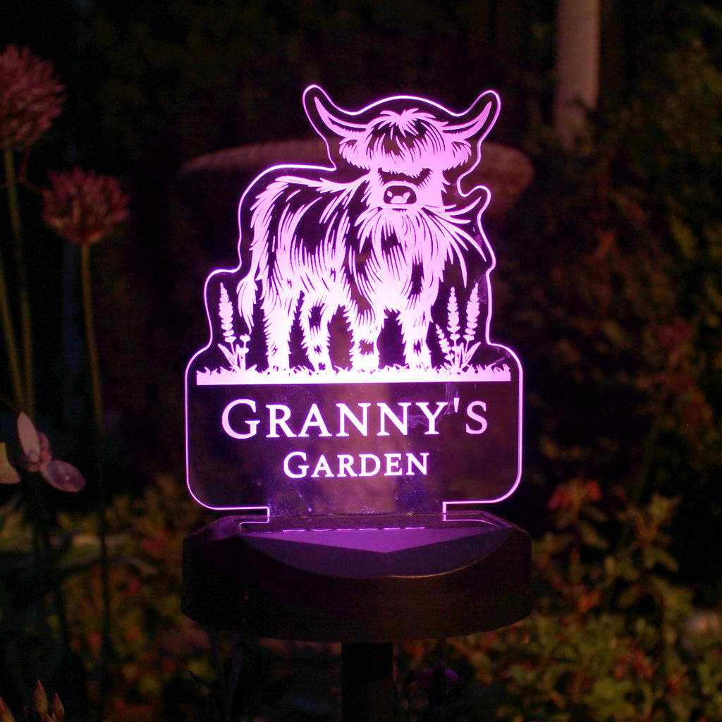 Personalised Highland Garden Solar Light
