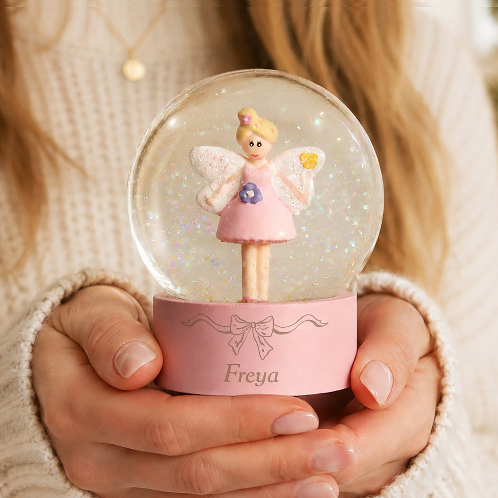 Personalised Bow Fairy Snow Globe