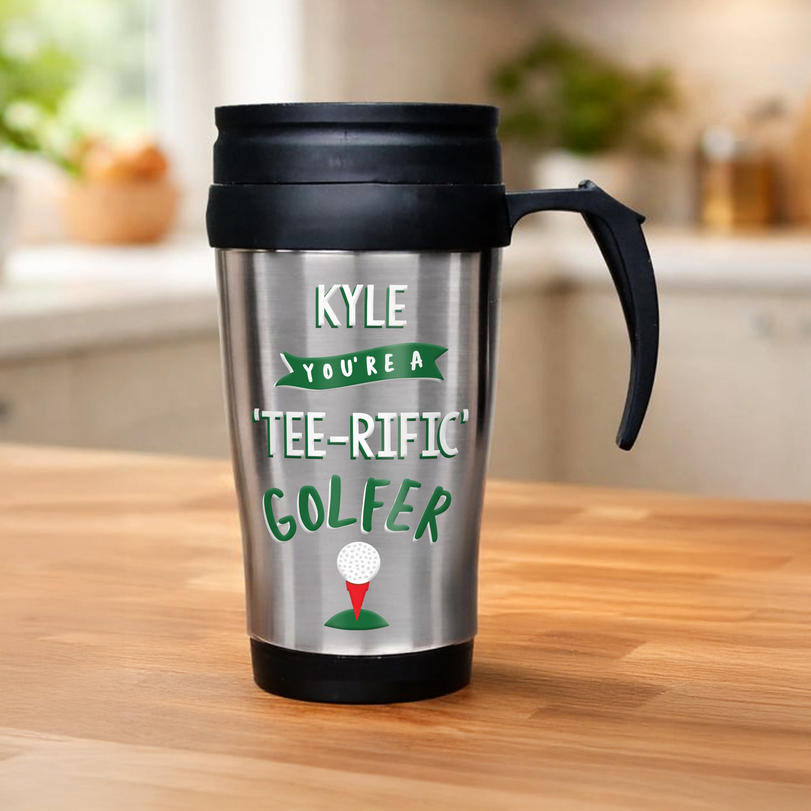 Personalised Golf Travel Mug