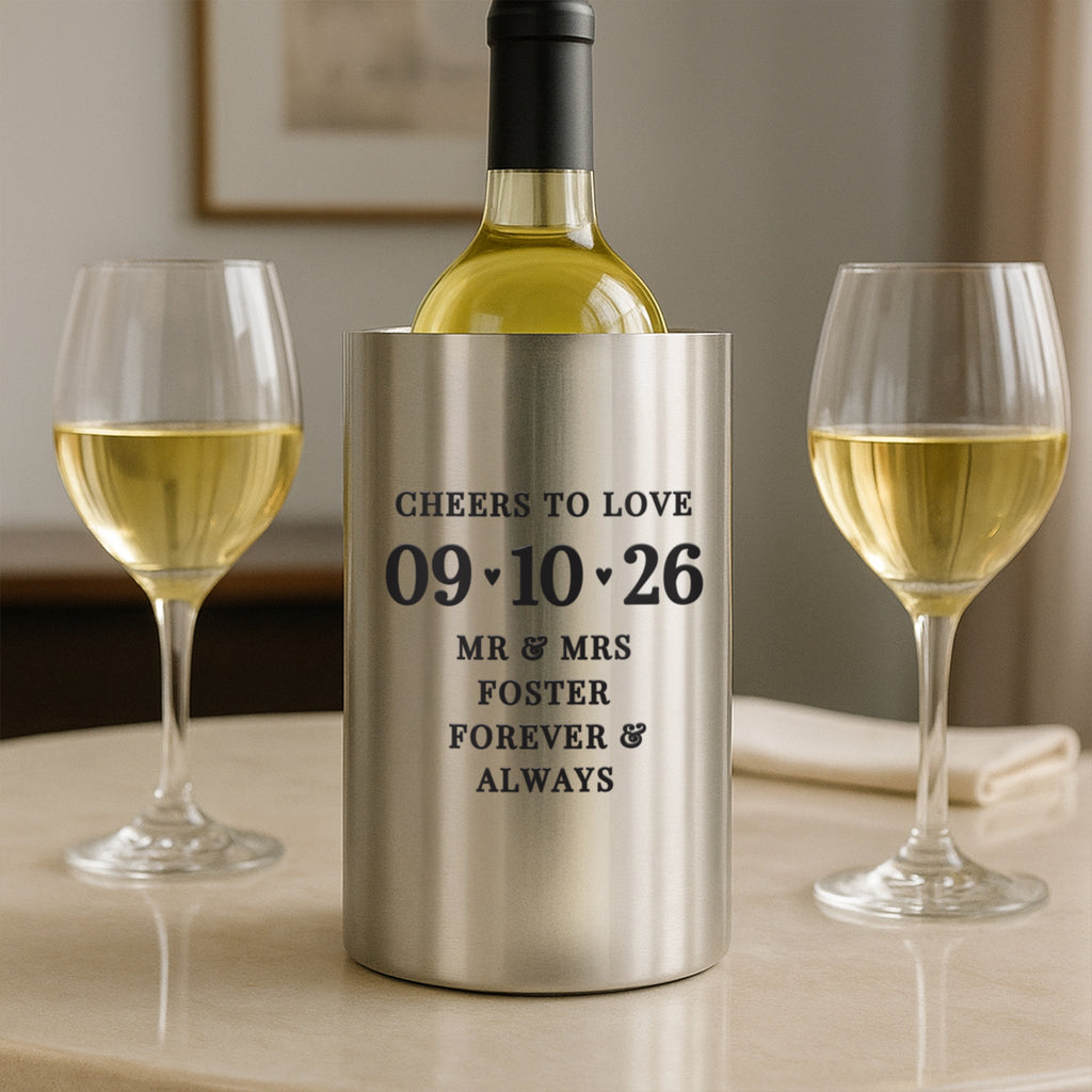 Personalised Big Date Wine Cooler