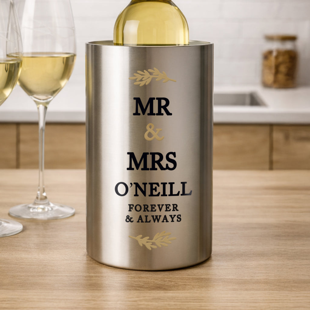 Personalised Couples Wine Cooler