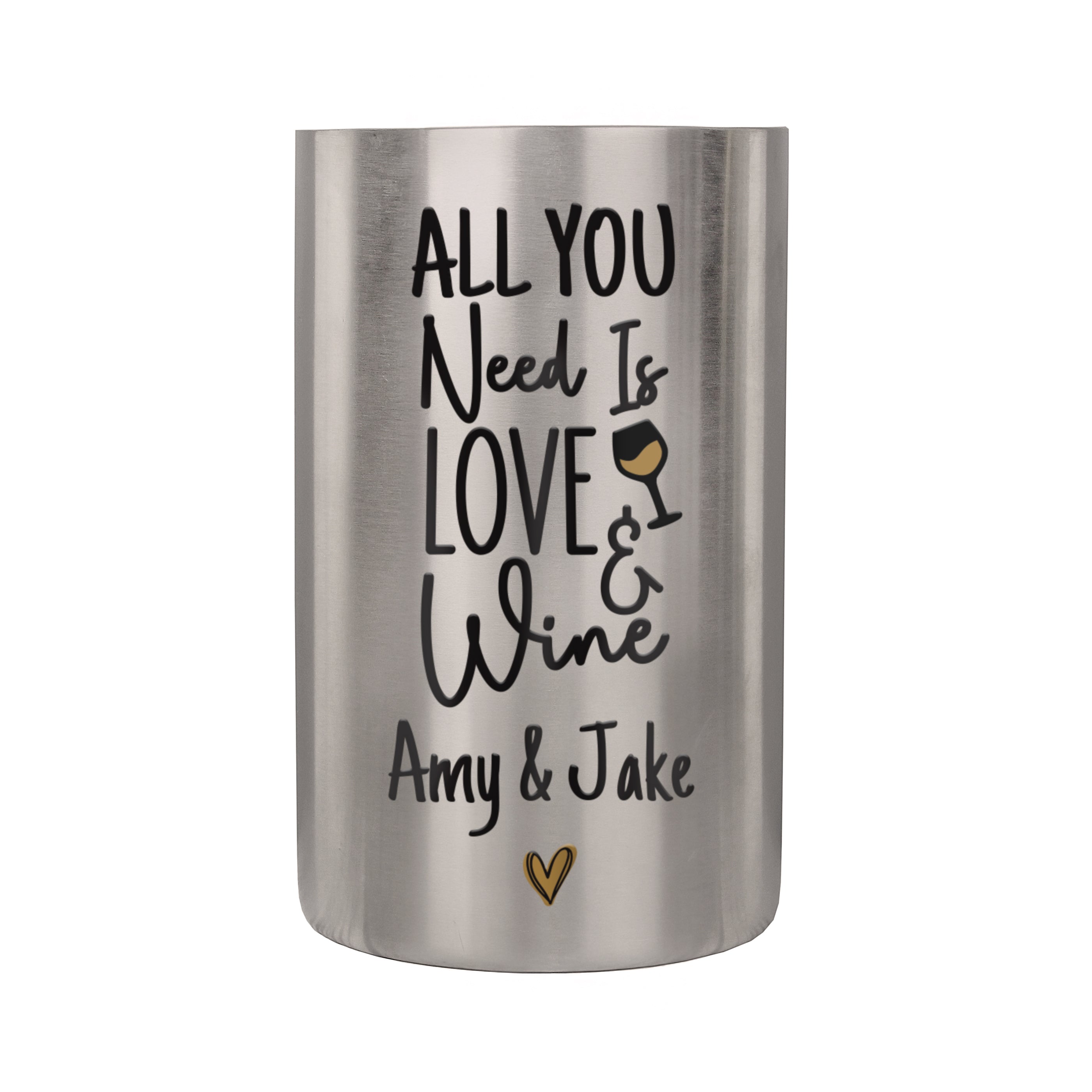 Personalised Love & Wine Cooler