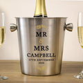 Personalised Couples Stainless Steel Ice Bucket