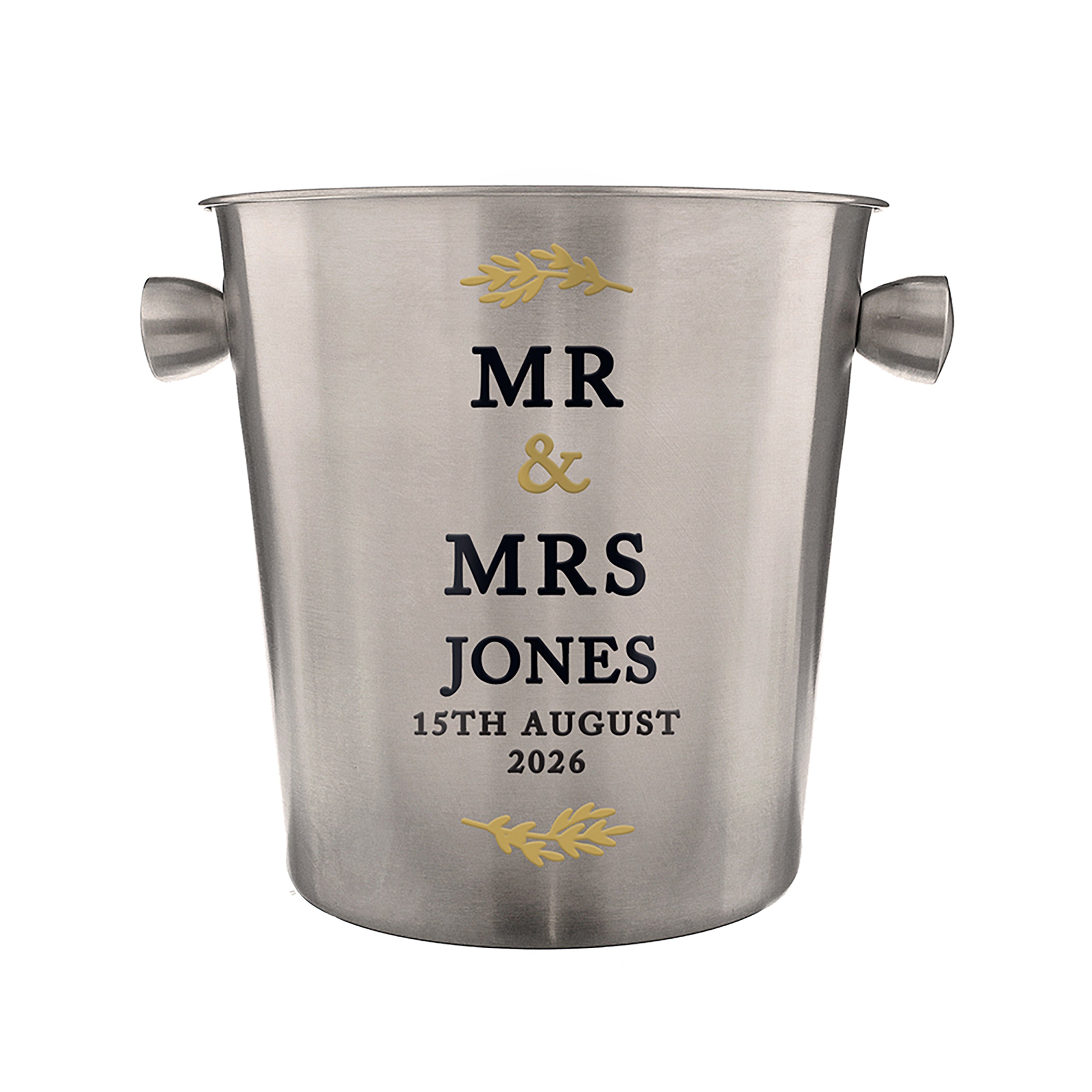 Personalised Couples Stainless Steel Ice Bucket